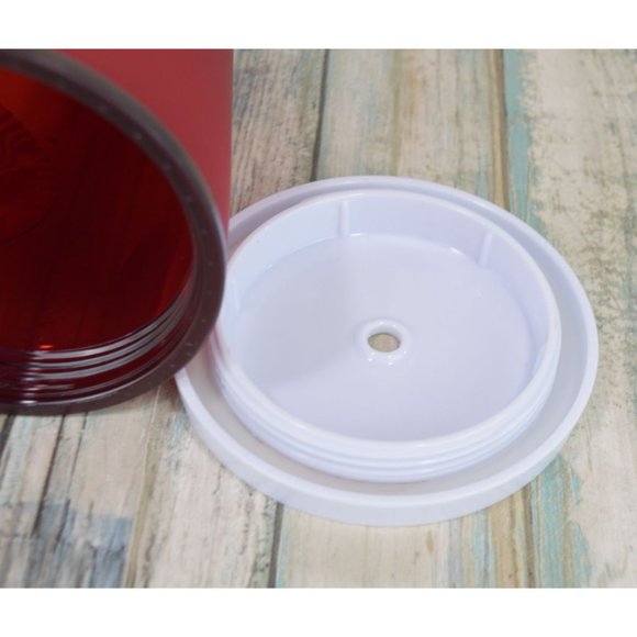 Starbucks Frosted Red 16 oz Holiday Grande Cold Cup Travel Tumbler RARE 2018 - Picture 8 of 9